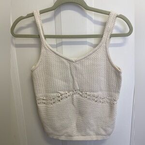 Cream Knit Tank Top